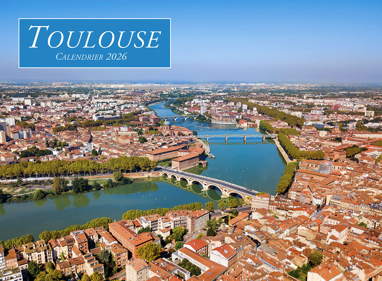 CALENDRIER MURAL TOULOUSE 2026 VUE DU CIEL Calendrier Toulouse 2026 Ville Rose Airbus 08 Big 