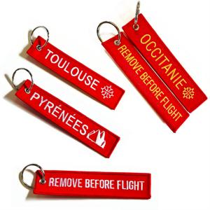 PORTE-CLÉS FLAMME "REMOVE BEFORE FLIGHT"