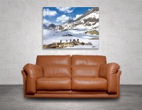 TOILE IMPRIMÉE LES PYRÉNÉES LE MASSIF DES POSETS 50X70 CM