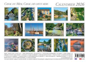 CALENDRIER CANAL DU MIDI, CANAL DES DEUX MERS 2026 COUV 14